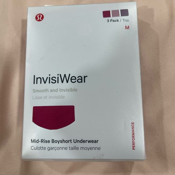 lululemon athletica InvisiWear Mid-Rise Boyshort Underwear - Red - Picture 1 of 3